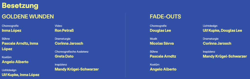 Im Verborgenen, Besetzung