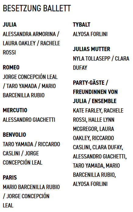 Staatstheater Cottbus, ROMEO UND JULIA BALLETT
