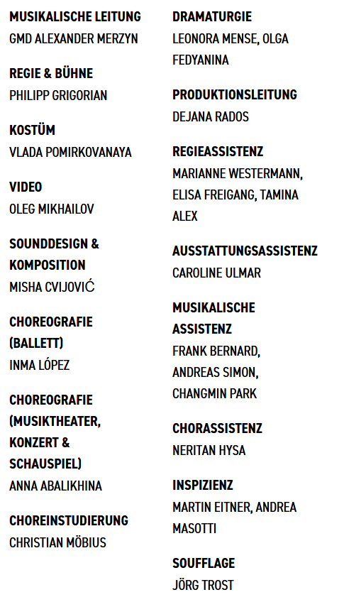 Staatstheater Cottbus, ROMEO UND JULIA TEAM